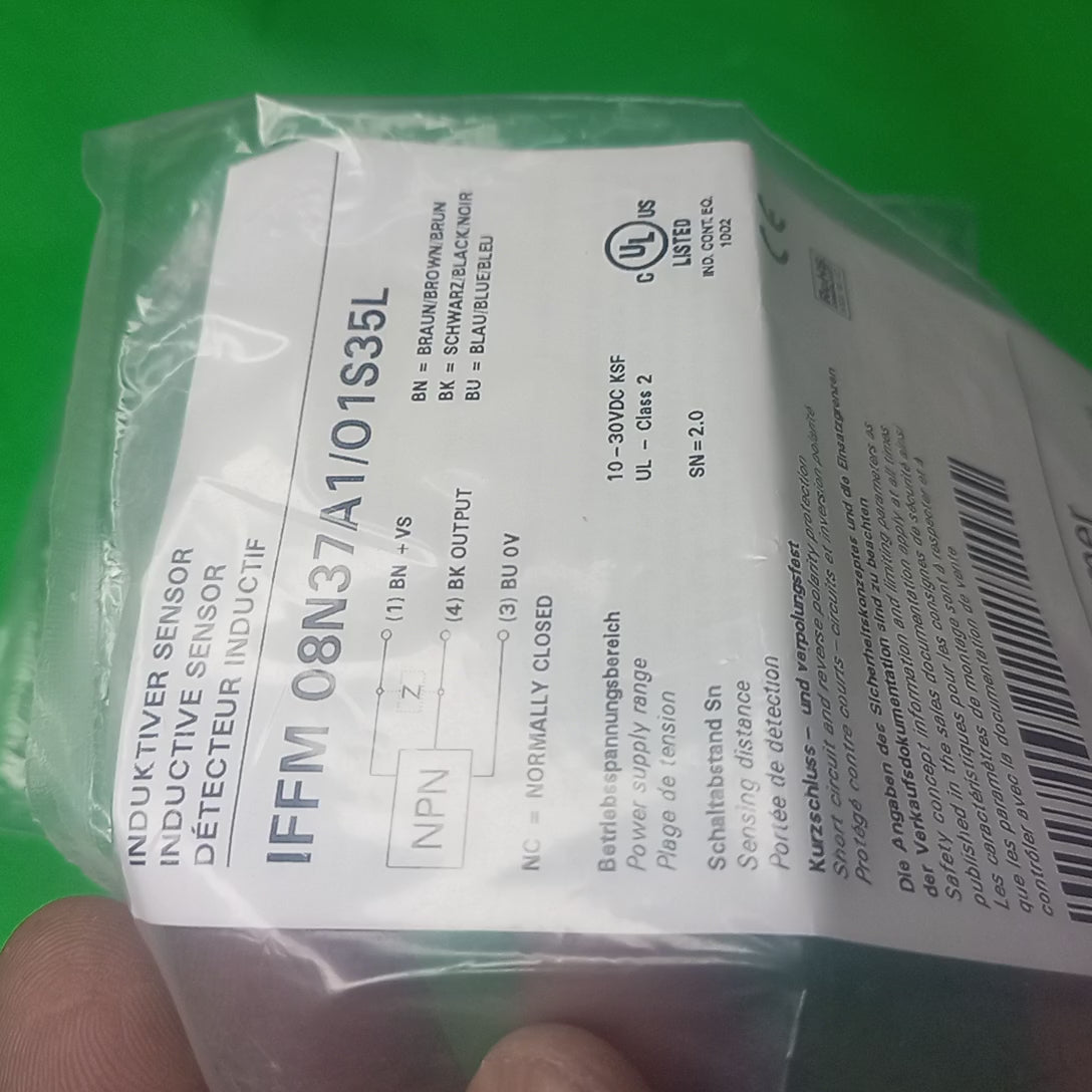 Video Miniature Rectangular IFFM 08N37A1/O1S35L Article number: 10159800, NPN NC