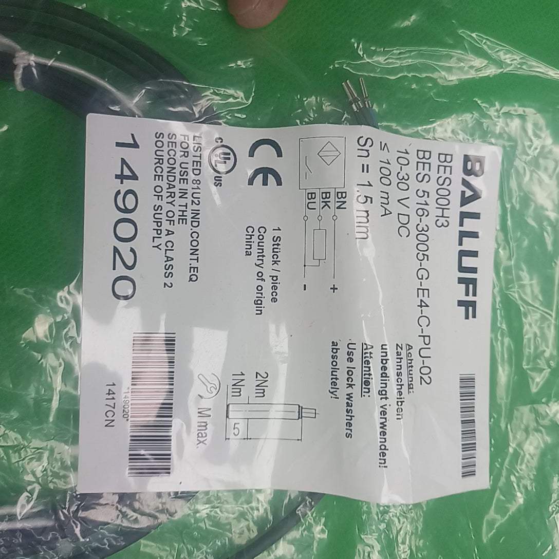 Video of sensor BES00H3 unboxing
