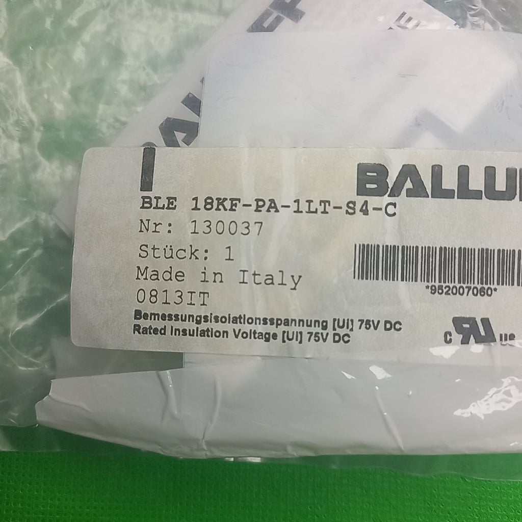 Video of stock Balluff BLE 18KF-PA-1LT-S4-C Nr:130037 BOS00CH Thru-Beam Receiver 60000mm M18x1