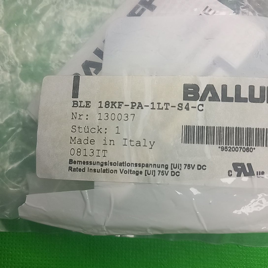 Video of stock Balluff BLE 18KF-PA-1LT-S4-C Nr:130037 BOS00CH Thru-Beam Receiver 60000mm M18x1
