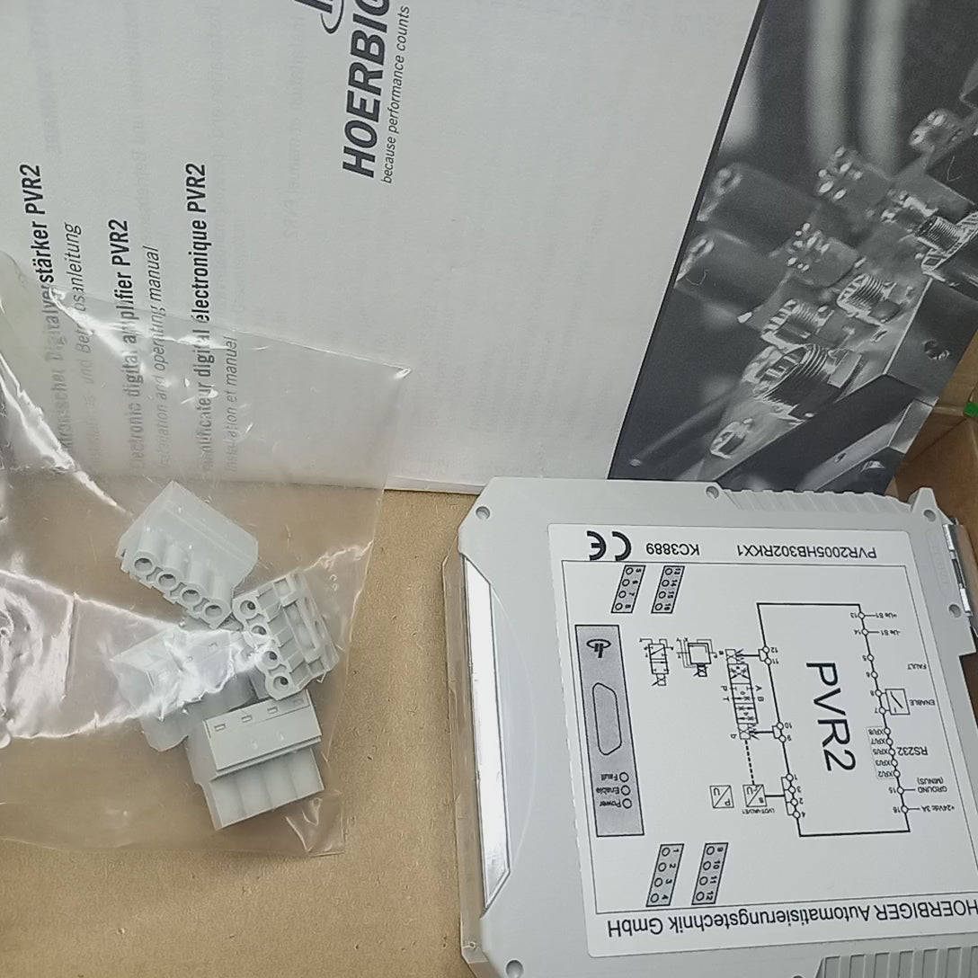 Video of Hoerbiger amplifier for proportional valves PVR 2; KC 3889; PVR2005 HB30 2R KX1
