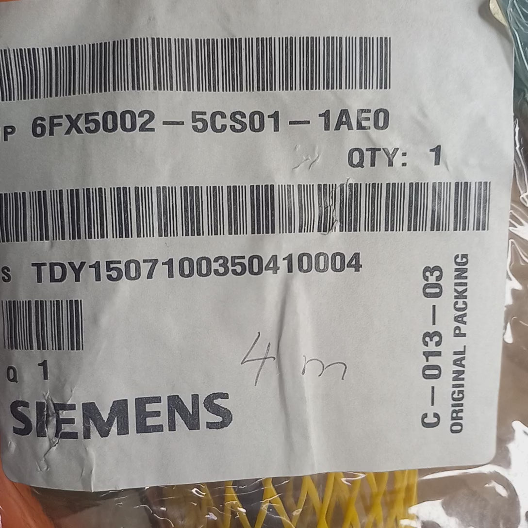 Video of preassembled power cable 6FX5002-5CS01-1AE0 check both connector shape and accessories with this cable 

