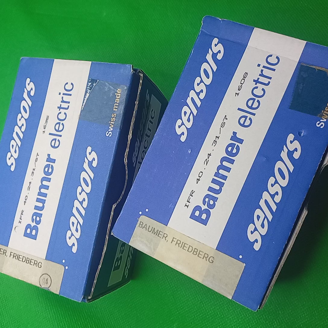 Video shows Boxes of Baumer IFR40 24.31/S7, , IFR402431S7,IFR4024