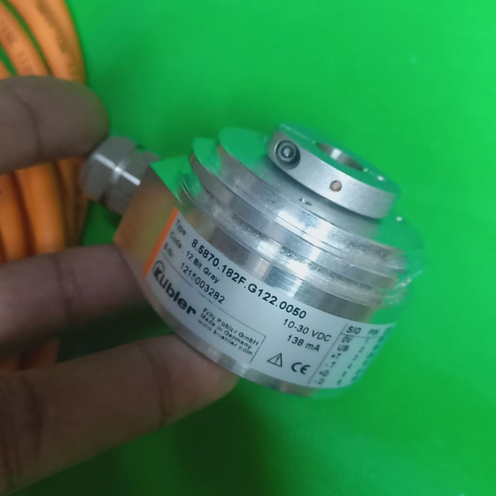 Absolute Singleturn 8.5870 Hollow 12mm encoder, SSI, 12 Bit Gray Code, 4096 (12bit), 5m