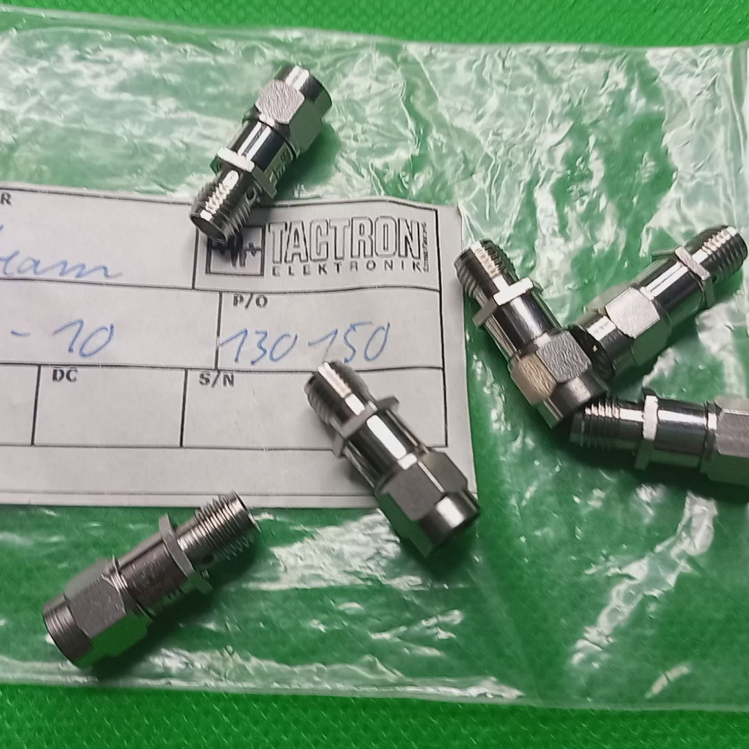 Video shows actual Inmet 18AH-10 Attenuator Fixed_Coaxial Connector Type SMA 