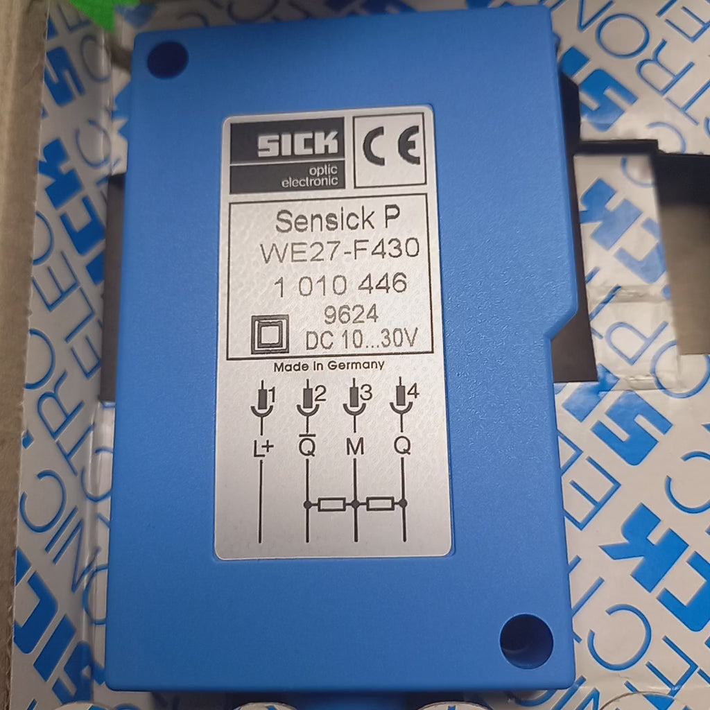 Video featuring Sick Sensick P, 1 010 446,  WE27-F430, 1 010 446, 1010446, DC 10-30V Photosensor Redlight
