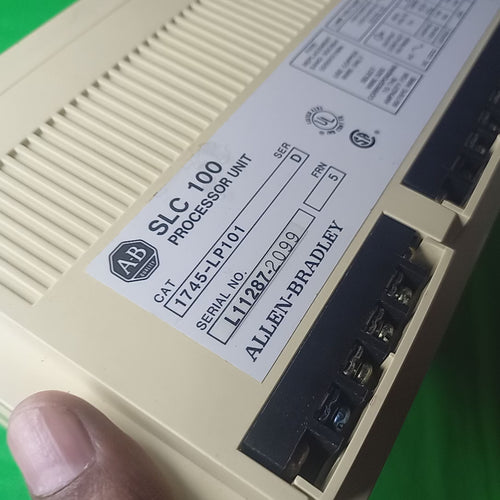 Video showing specification sticker of SLC100 Processor Unit 1745-LP101