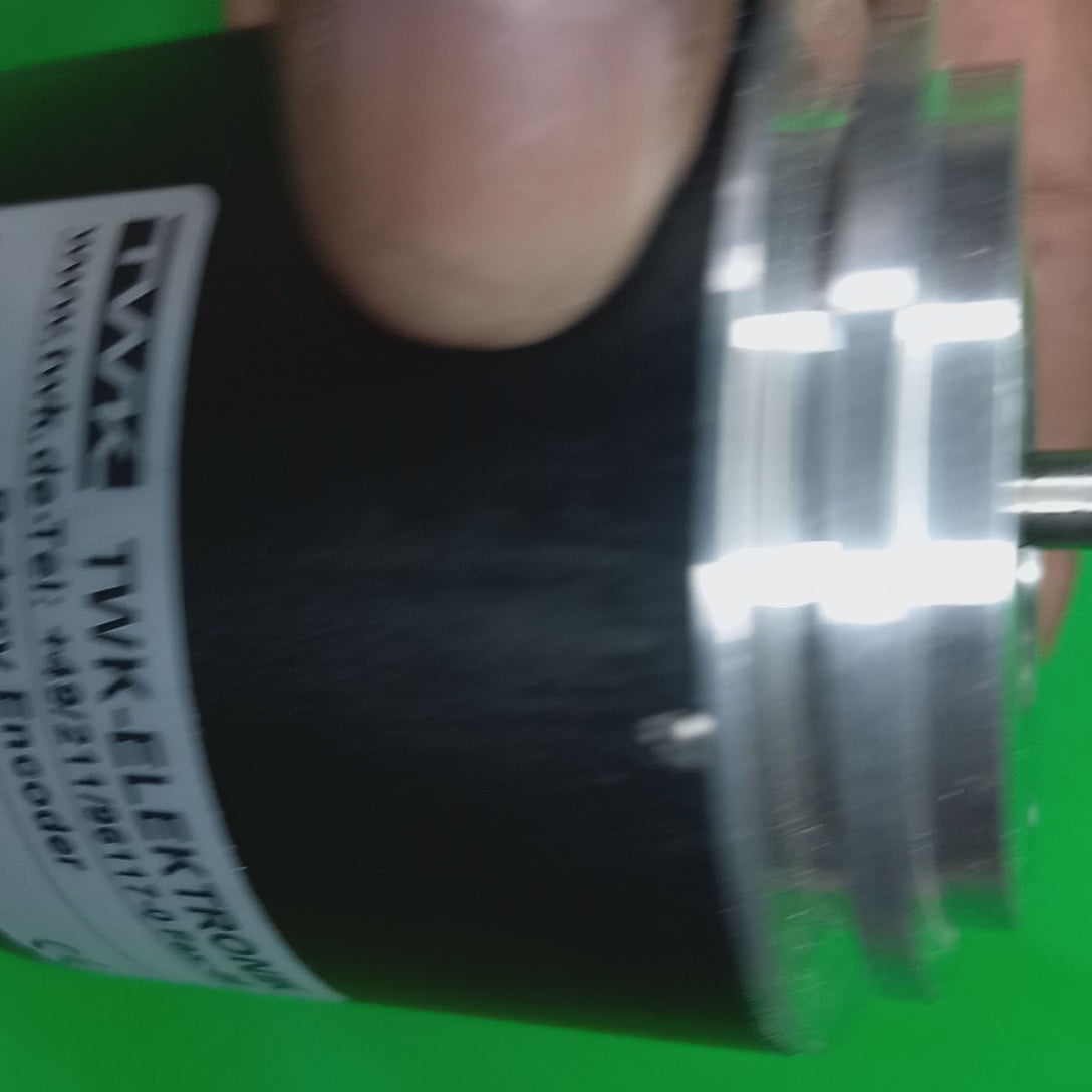 Video shows dimensions, specification sticker features of Electro-optical AngleTransducers TWK-ELEKTRONIKDAB58