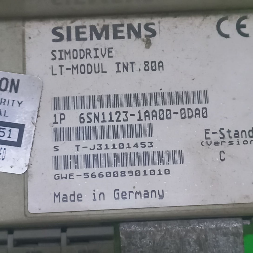6SN1123-1AA00-0DA0 SIMODRIVE 611 Power module, 1-axis, 80 A Ver. C
