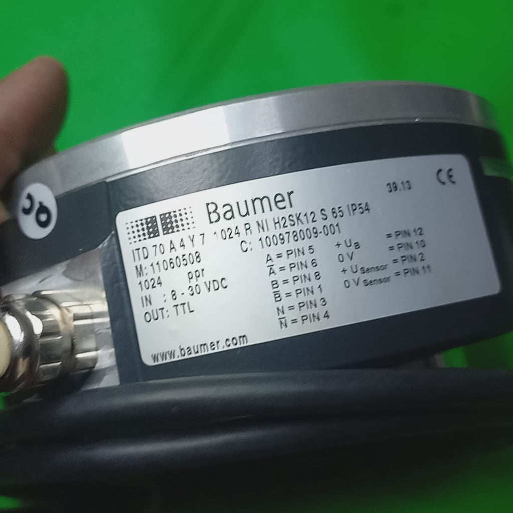 Baumer 65mm hollow ITD70 A4 Y7 1024 | TTL | ITD 70 A 4 Y 7 1024 R NI H2SK12 S 65 IP64