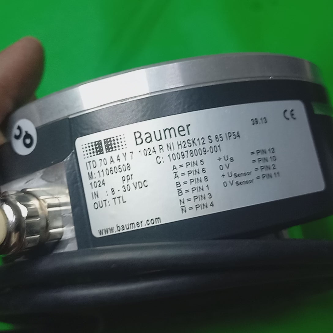 Baumer 65mm hollow ITD70 A4 Y7 1024 | TTL | ITD 70 A 4 Y 7 1024 R NI H2SK12 S 65 IP64