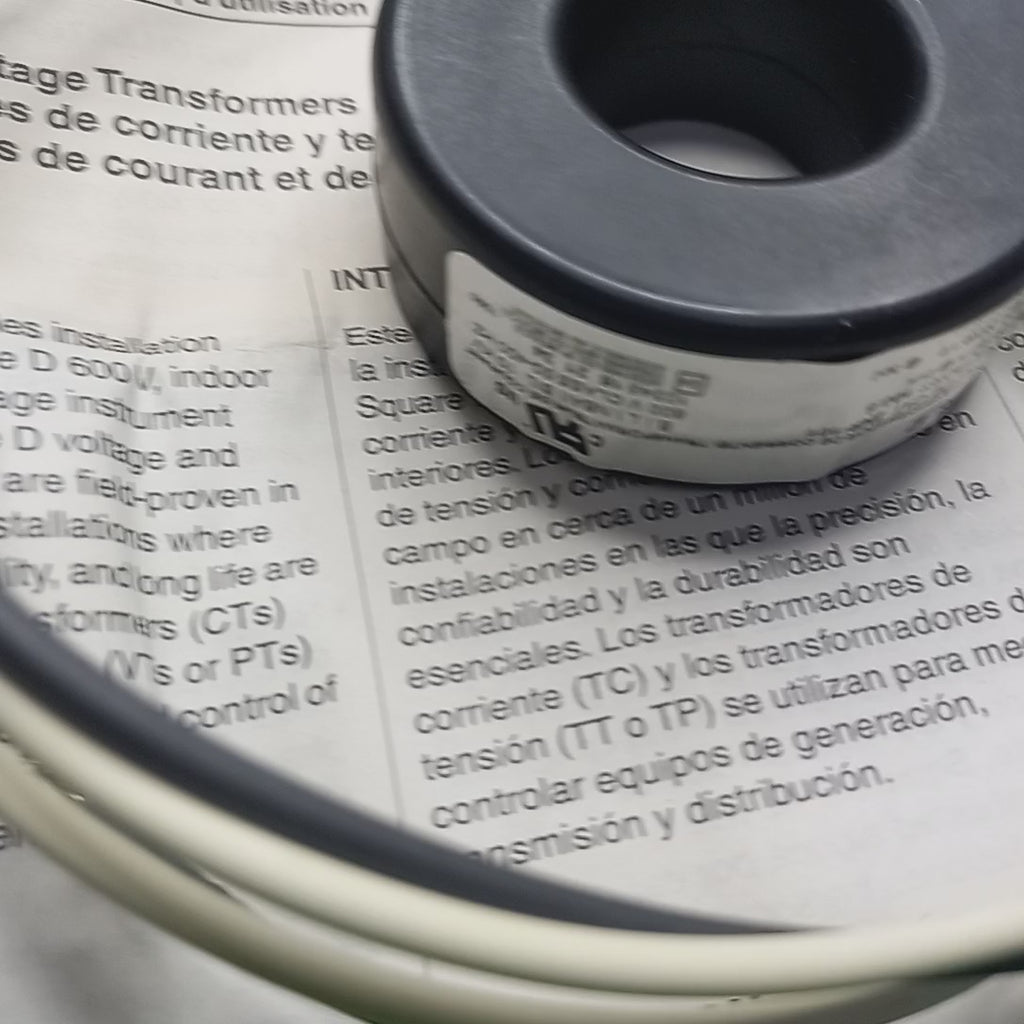 Video Unboxing of TRANSFORMER CURRENT 100:5 1-1/8 ID 2NR101; Ratio: 100/5, Opening; Size Ø 1.13 in