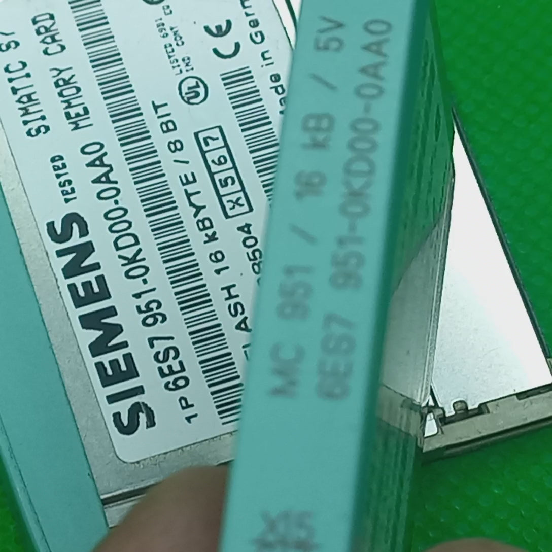 Video 6ES7 951-0FD00-0AA0
SIMATIC S7, MEMORY CARD | 5v Flash 16Kbyte/8bit Made in Germany