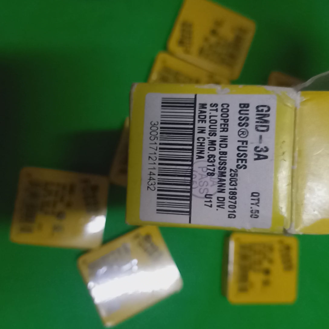 Cooper Bussmann,   GMD-3A Fuse: fuse; 5x20mm; glass; holders; 3A; 250V; time-lag; GMD,   | IR. 100A 250VAC.,   ,  | IR. 10KA 125V AC,  